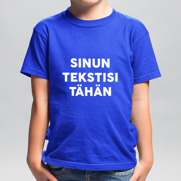 Lasten t-paita omalla tekstillä