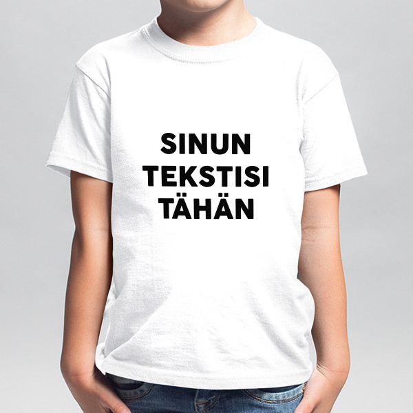 Lasten t-paita omalla tekstillä
