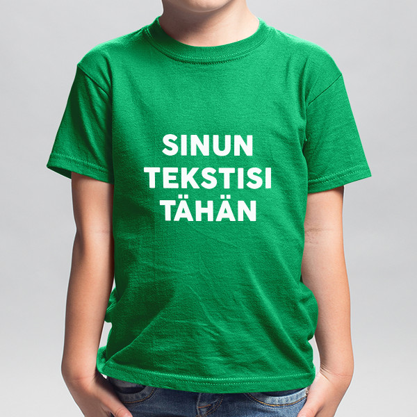 Lasten t-paita omalla tekstillä