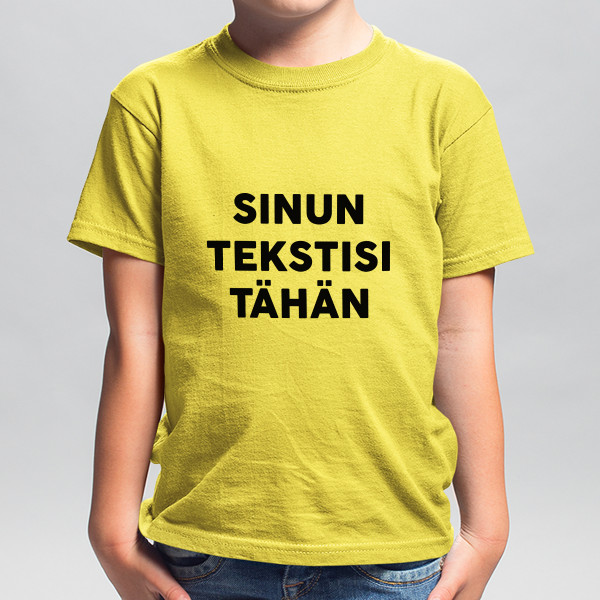 Lasten t-paita omalla tekstillä