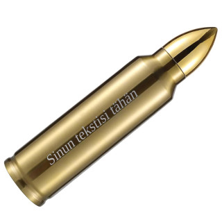 Luodinmuotoinen termospullo kaiverretulla tekstilläsi (1000ml) Luodinmuotoinen termospullo kaiverretulla tekstilläsi (1000ml)