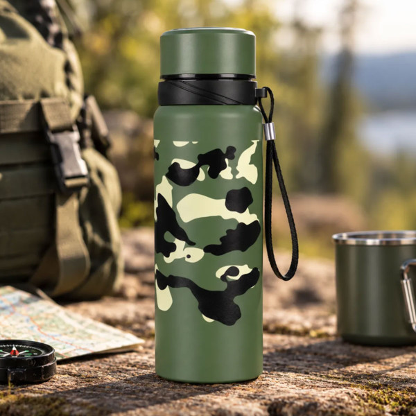 Maastokuvioinen termos "Energiaboost", 800ml