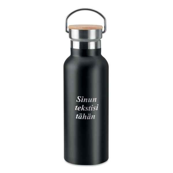 Metallinen vesipullo "HELSINKI" kaiverretulla tekstilläsi (500ml)