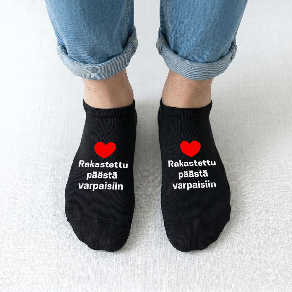 Miesten lyhyet sukat "Rakastettu päästä varpaisiin"