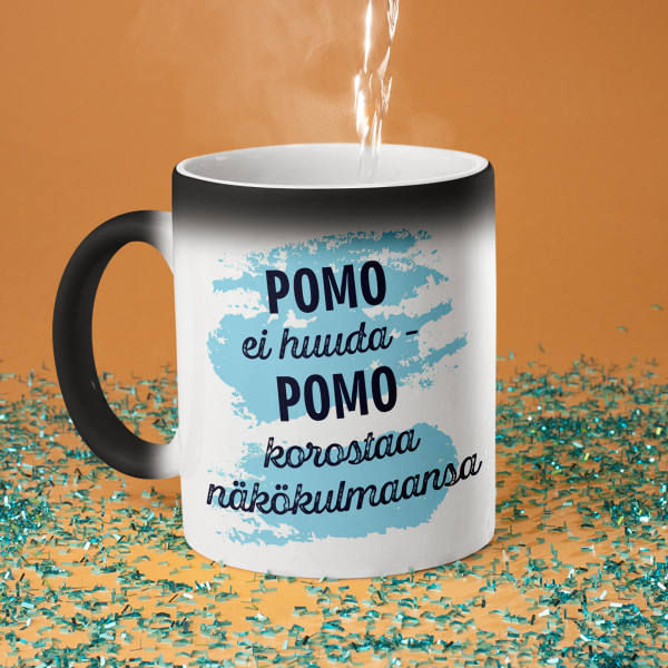 Muki "Pomo korostaa näkökulmaansa"