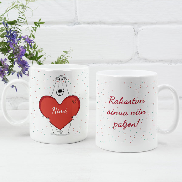 Muki "Rakastan sinua todella paljon valitsemallasi nimellä" Muki "Rakastan sinua todella paljon valitsemallasi nimellä"