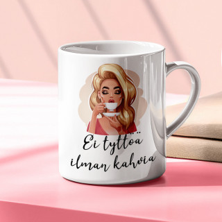 Muki "Ei tyttöä ilman kahvia"