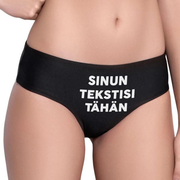 Naisten alusvaatteet omalla tekstillä edessä Naisten alusvaatteet omalla tekstillä edessä