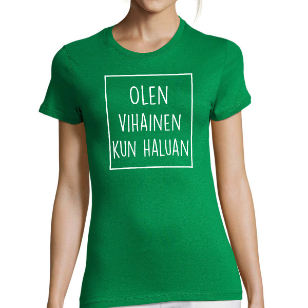 Naisten T-paita "Vihainen"