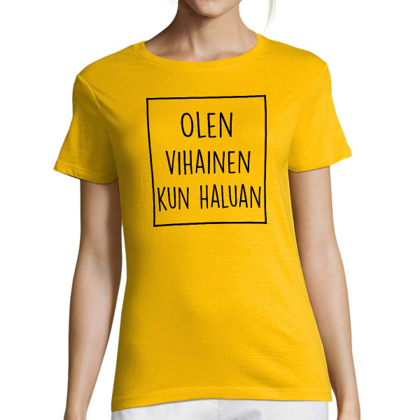 Naisten T-paita "Vihainen"