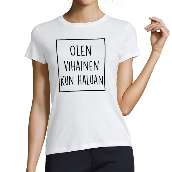 Naisten T-paita "Vihainen"