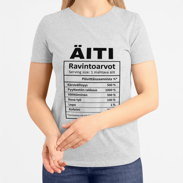 Naisten t-paita "Äidin ainekset"