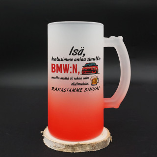 Olutmuki "Halusimme antaa sinulle BMW:n"