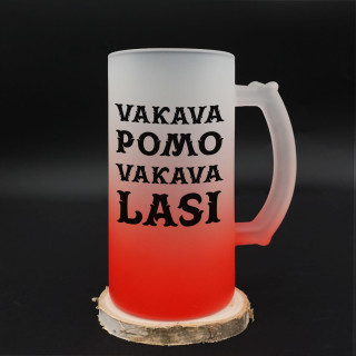 Olutmuki "Vakava pomo, vakava lasi"