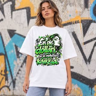 Oversized premium UNISEX-t-paita "En ole dollari, en voi miellyttää kaikkia" Oversized premium UNISEX-t-paita "En ole dollari, en voi miellyttää kaikkia"