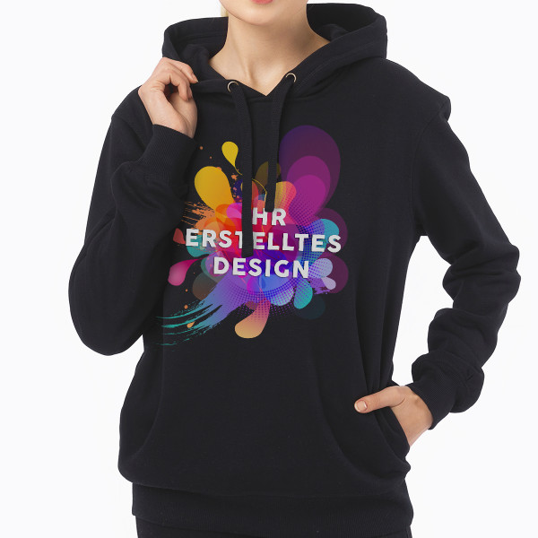 Ensiluokkainen UNISEX-huppari "Stedman" omalla designilla (hupulla)