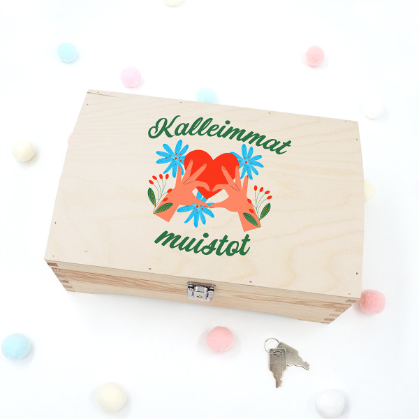 Puinen muistorasia "Kalleimmat muistot"