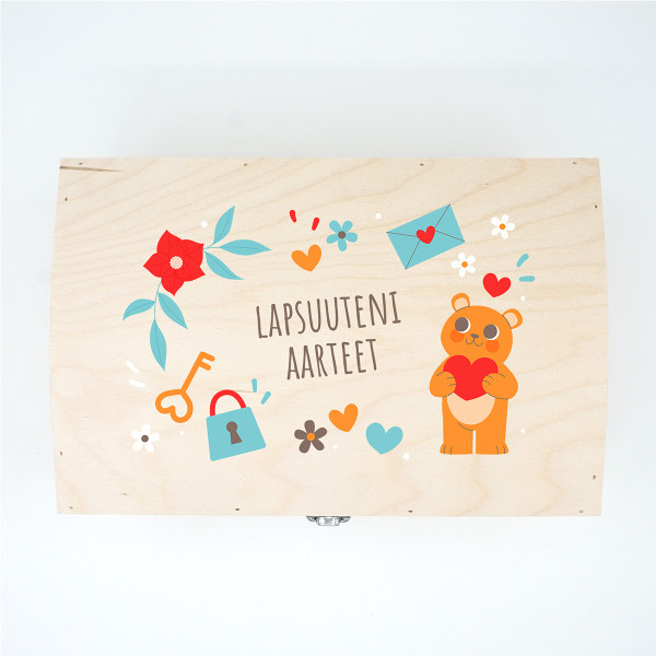 Puinen muistorasia "Lapsuuteni aarteet"