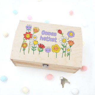 Puinen muistorasia "Onnen hetket"