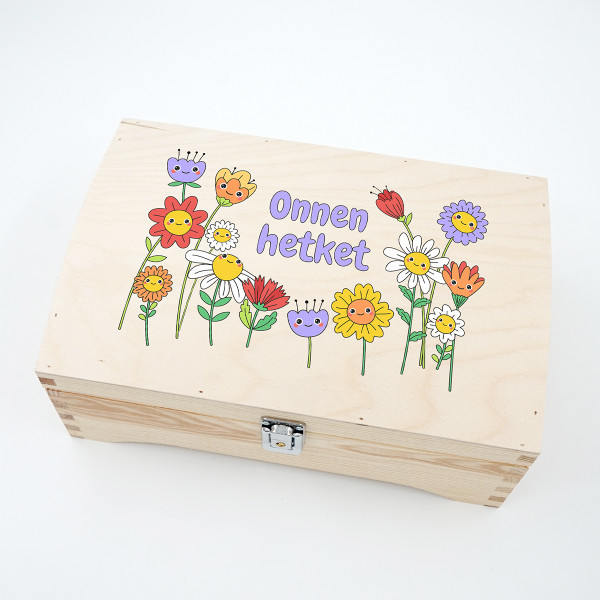 Puinen muistorasia "Onnen hetket"