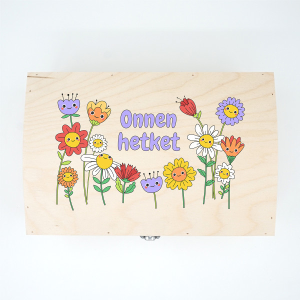 Puinen muistorasia "Onnen hetket"