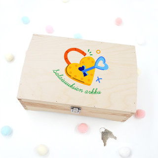 Puinen muistorasia "Salaisuuksien arkku"