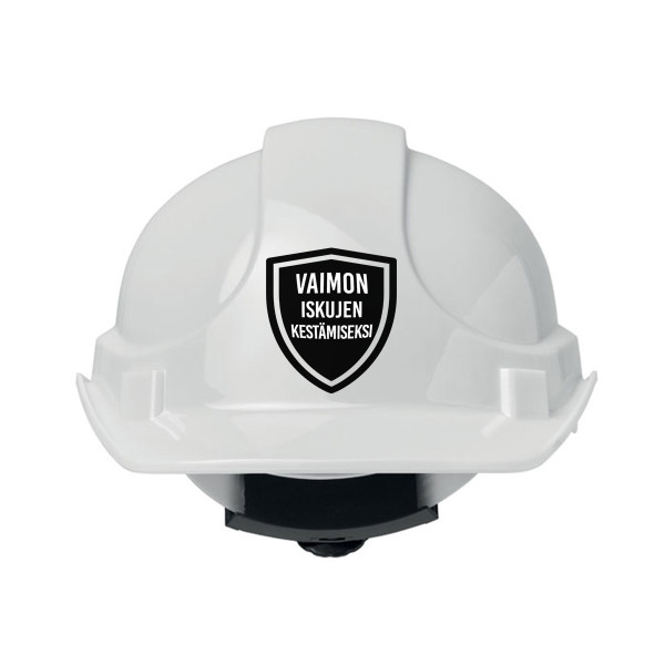 Rakennuskypärä "Vaimon iskujen kestämiseksi"