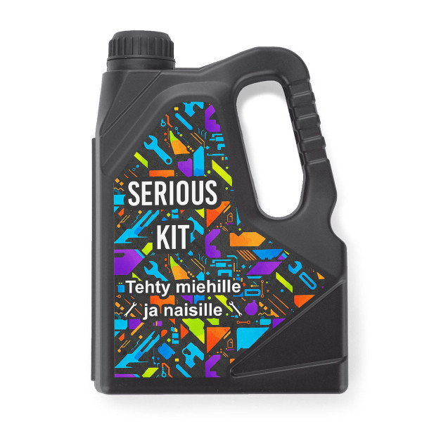 Säiliön muotoinen työkalusarja "Serious Kit"