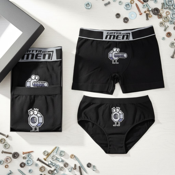 Pariskunnan alusvaatesetti "Tuhmat ruuvit"