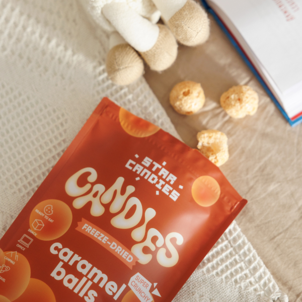 STAR CANDIES Pakastekuivatut makeiset "Caramel balls", 40g.