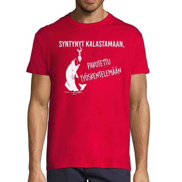 T-paita "Syntynyt kalastajaksi" T-paita "Syntynyt kalastajaksi"