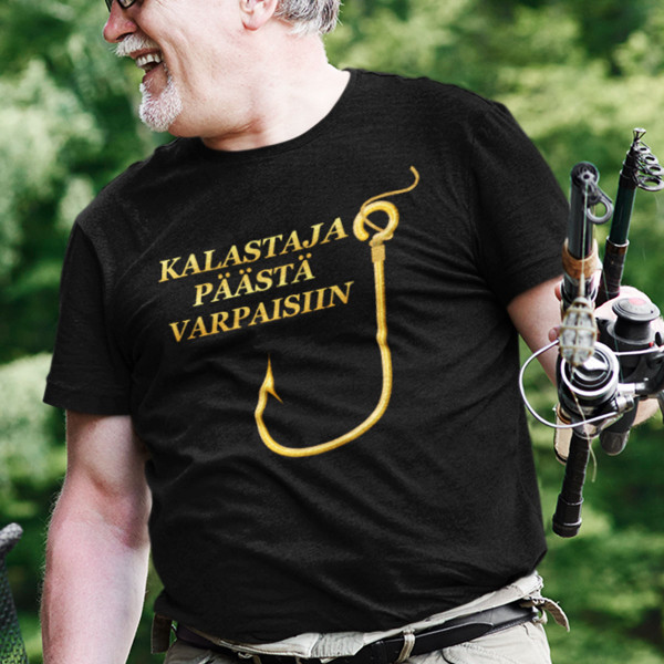 T-paita "Kalastaja päästä varpaisiin"