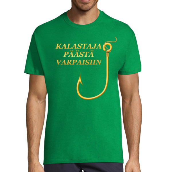 T-paita "Kalastaja päästä varpaisiin"