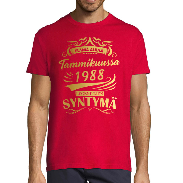 T-paita "Legenda" valitsemallasi päivämäärällä