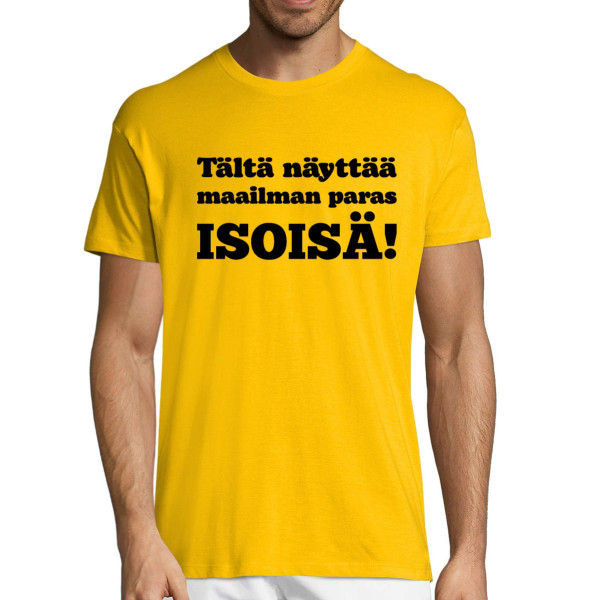 T-paita "Tältä näyttää maailman paras ISOISÄ!"