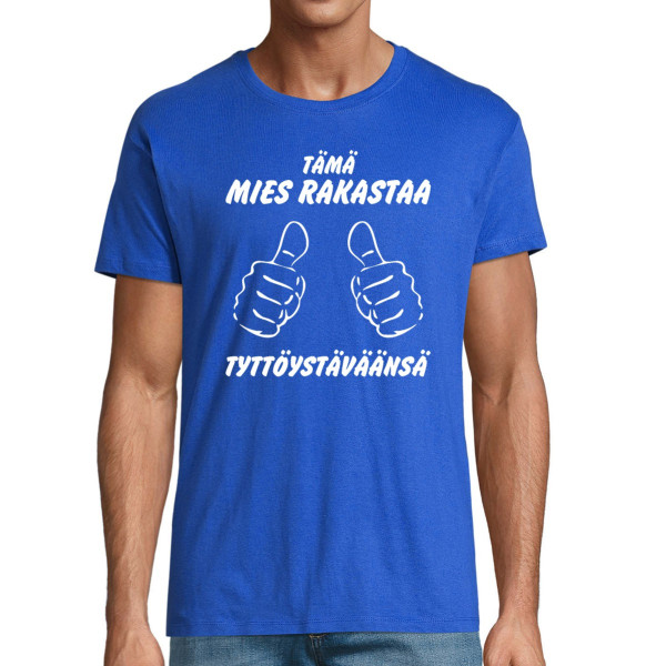 T-paita "Tämä mies rakastaa tyttöystäväänsä"
