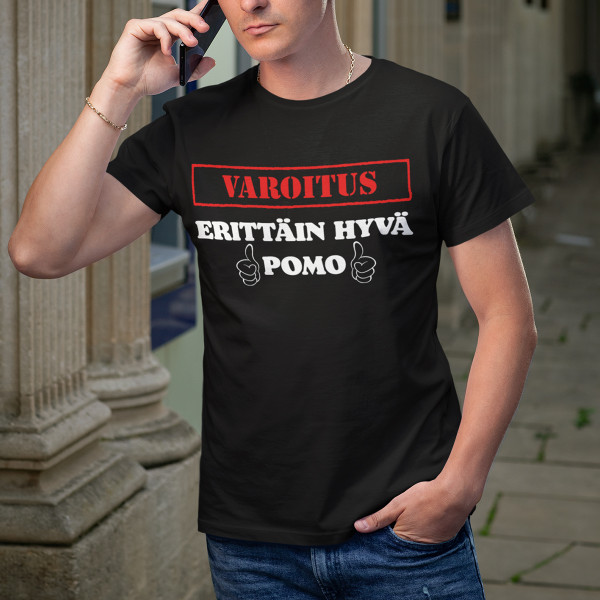 T-paita "Varoitus! Erittäin hyvä pomo"