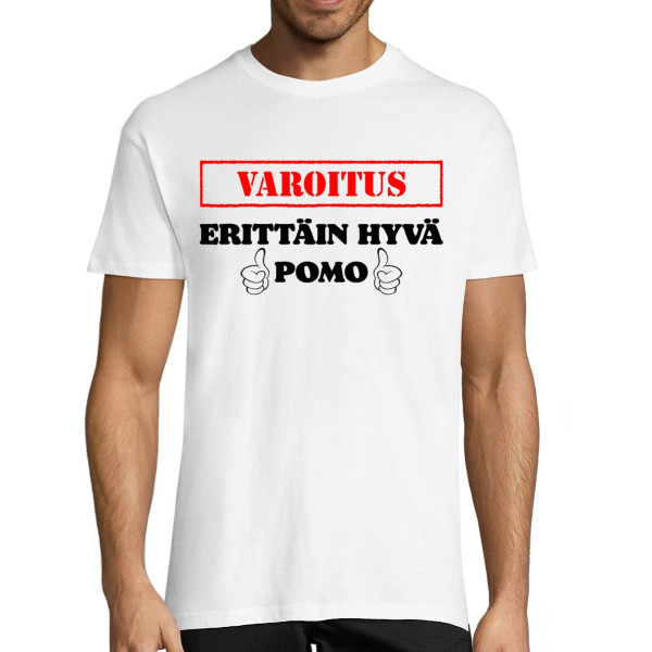 T-paita "Varoitus! Erittäin hyvä pomo"