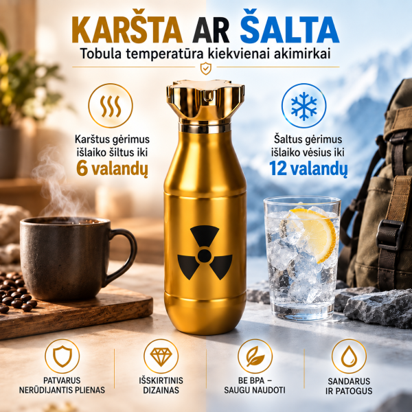 Termospullo "Atomipommi", 500ml