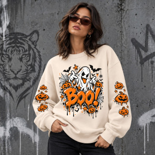 Unisex-collegepaita pastellisävyissä "Boo" Unisex-collegepaita pastellisävyissä "Boo"
