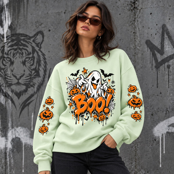 Unisex-collegepaita pastellisävyissä "Boo"