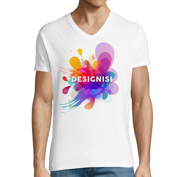 V-aukkoinen t-paita omalla designilla V-aukkoinen t-paita omalla designilla