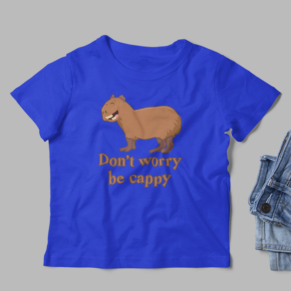 Lasten T-paita "Don't worry be cappy"