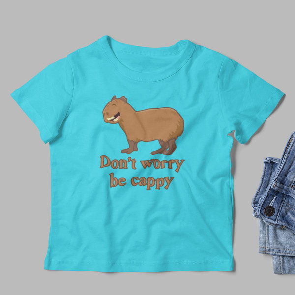 Lasten T-paita "Don't worry be cappy"