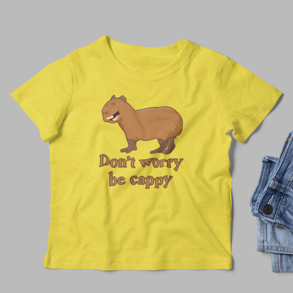 Lasten T-paita "Don't worry be cappy"