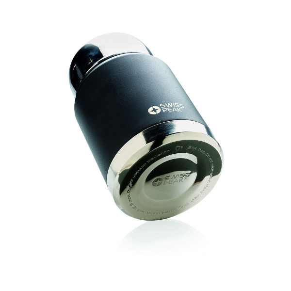 Tyhjiöruokatermos lusikalla "Work hard. Eat lunch."