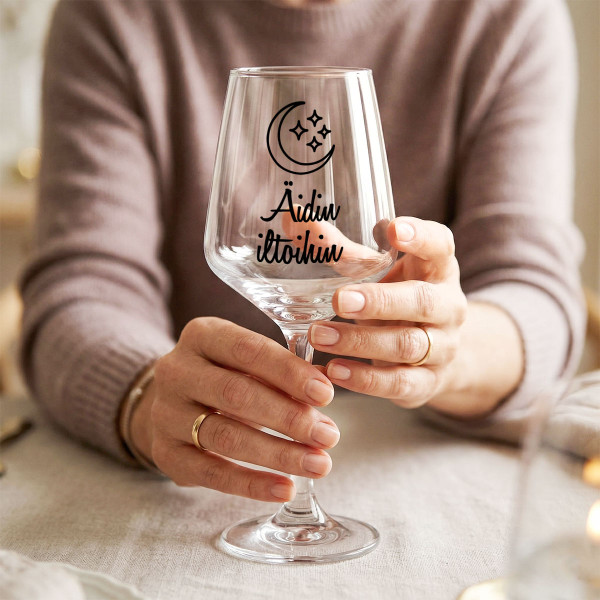 Viinilasi "Äidin iltoihin" (400ml)