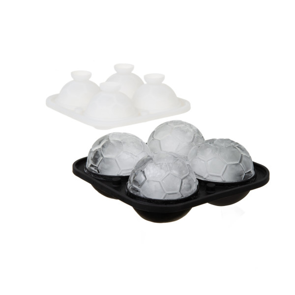 Viski- ja jalkapallofanien setti: Lasi- ja jäämuotteja