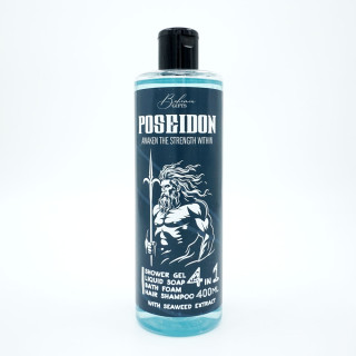 Miesten suihkugeeli, shampoo, vaahto ja saippua 4in1 "Poseidon" (400ml)