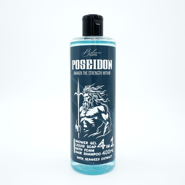 Miesten suihkugeeli, shampoo, vaahto ja saippua 4in1 "Poseidon" (400ml)